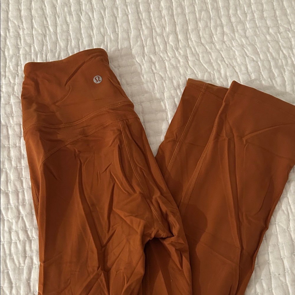 Lululemon brunt orange groove pants